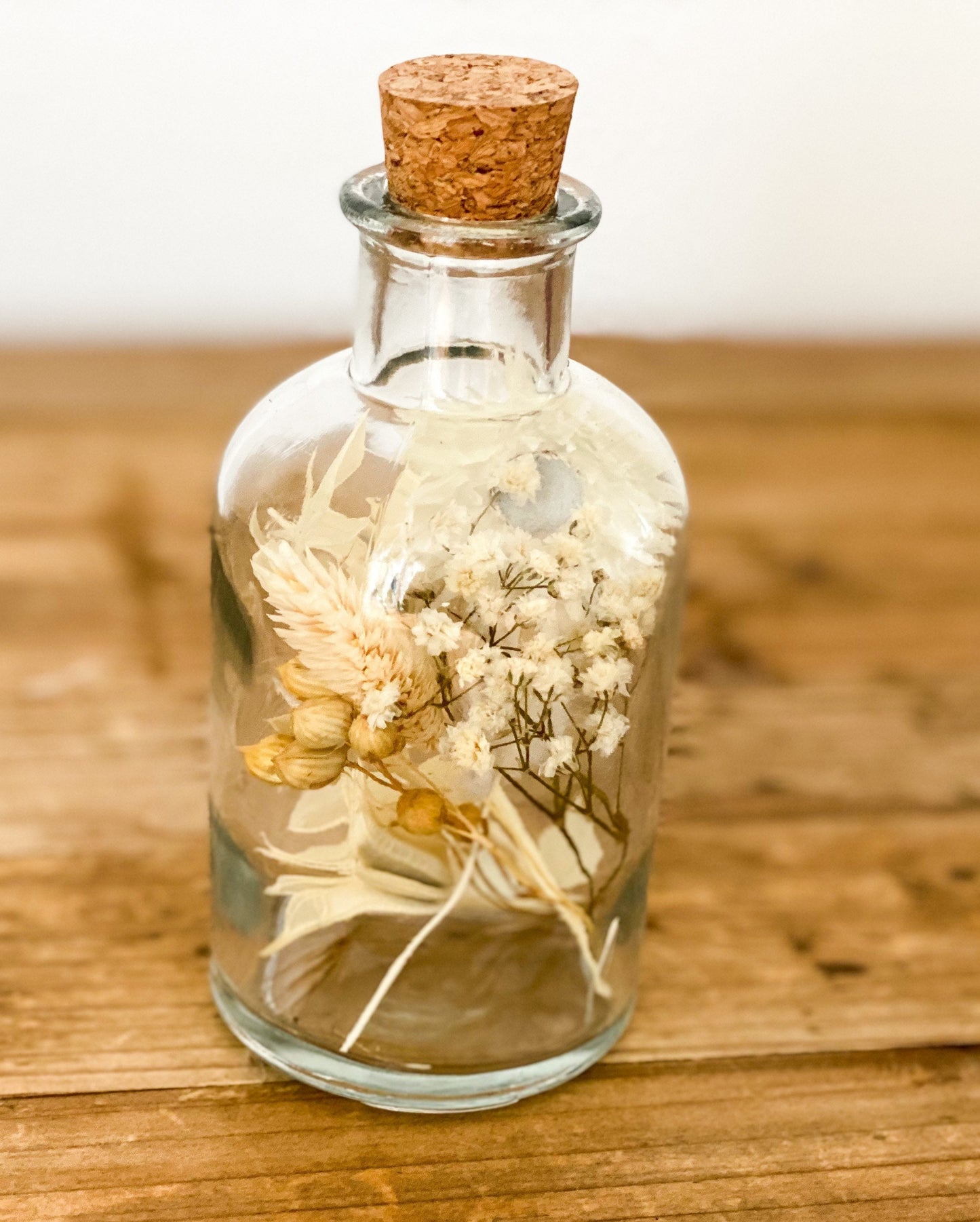 Trockenblumen im Glas groß Trockenblumenstrauß im Glas, auch als Kerzenständer, Blumenglas