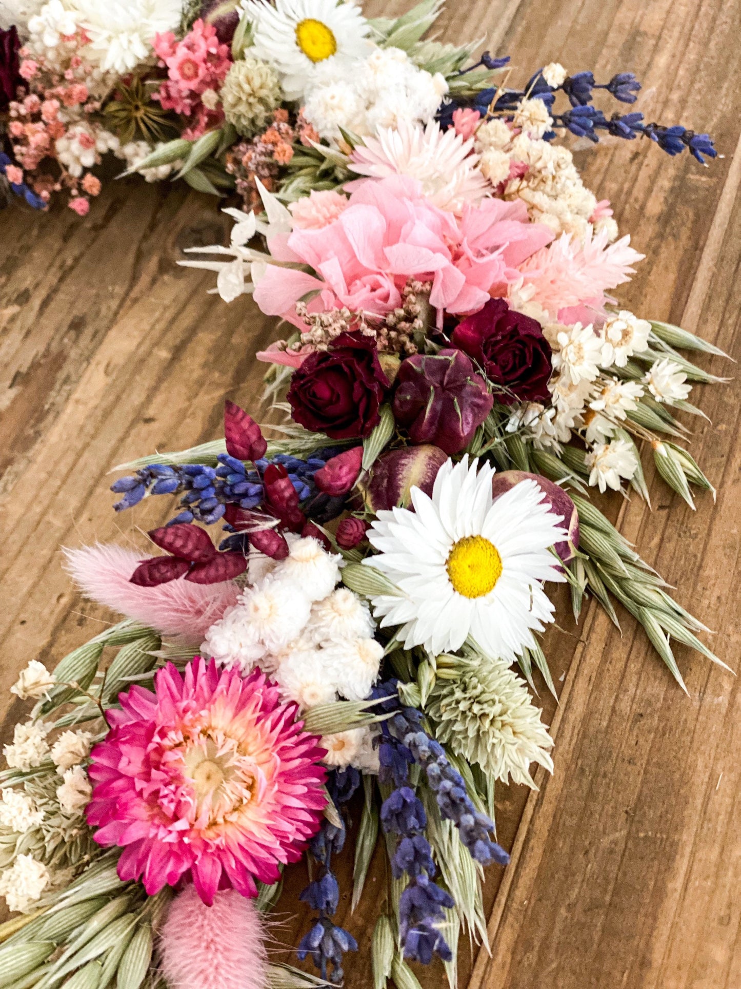 Trockenblumenkranz „romantische Frühlingswiese“ in verschiedenen Größen