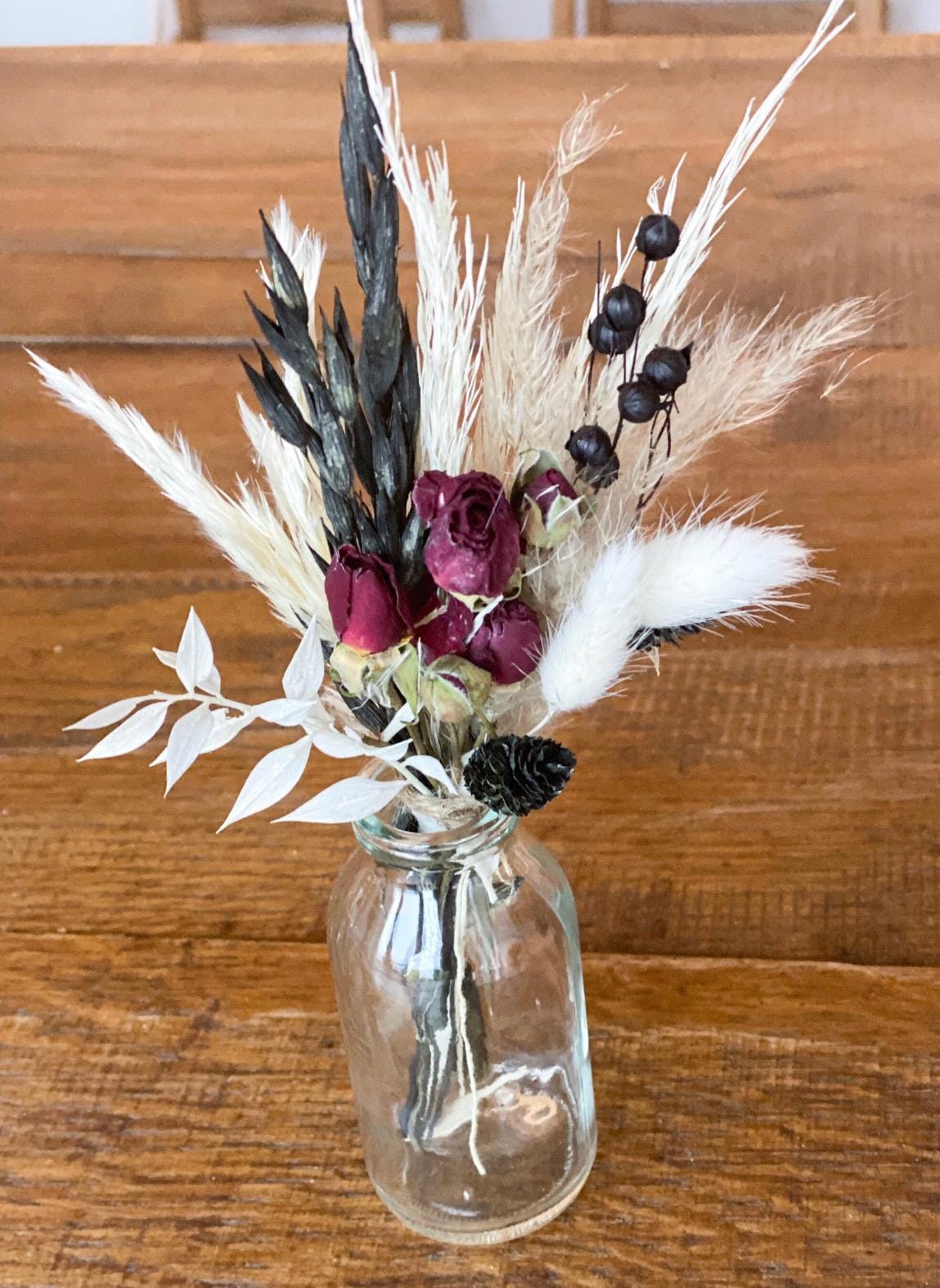 Rose Trockenblumen in Rot oder Rosa großer Bund und kleiner Bund