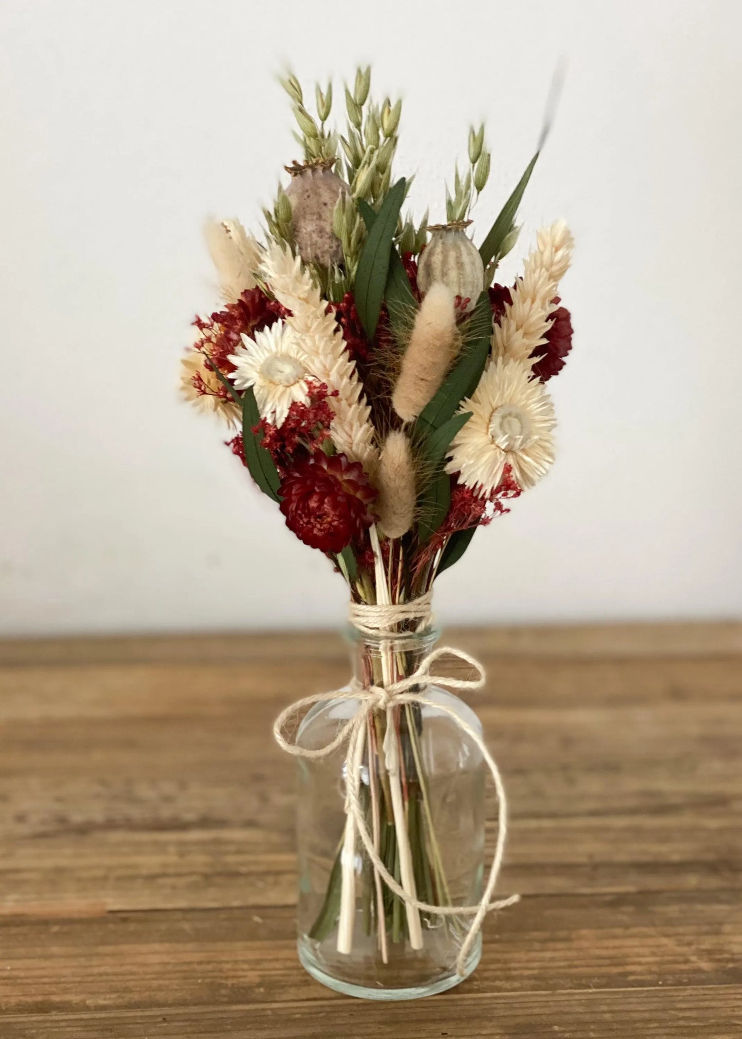 Großer Herbst Trockenblumenstrauß „Autumn“ in herbstlichen Farben mit Lagurus , Hafer, XXL- Trockenblumen-Strauß