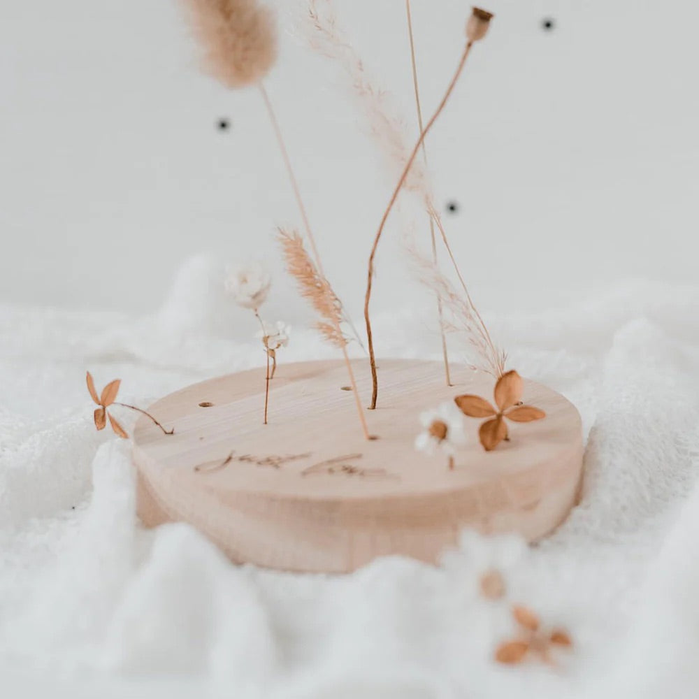 Flowerboard „just love“ Holzbrett mit Trockenblumen