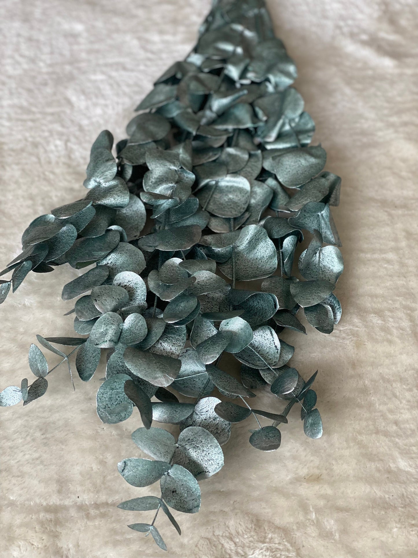 Eukalyptus Cinerea grün metallic, konservierter Eukalyptus, Trockenblumen glänzend grün/Silber, Winter