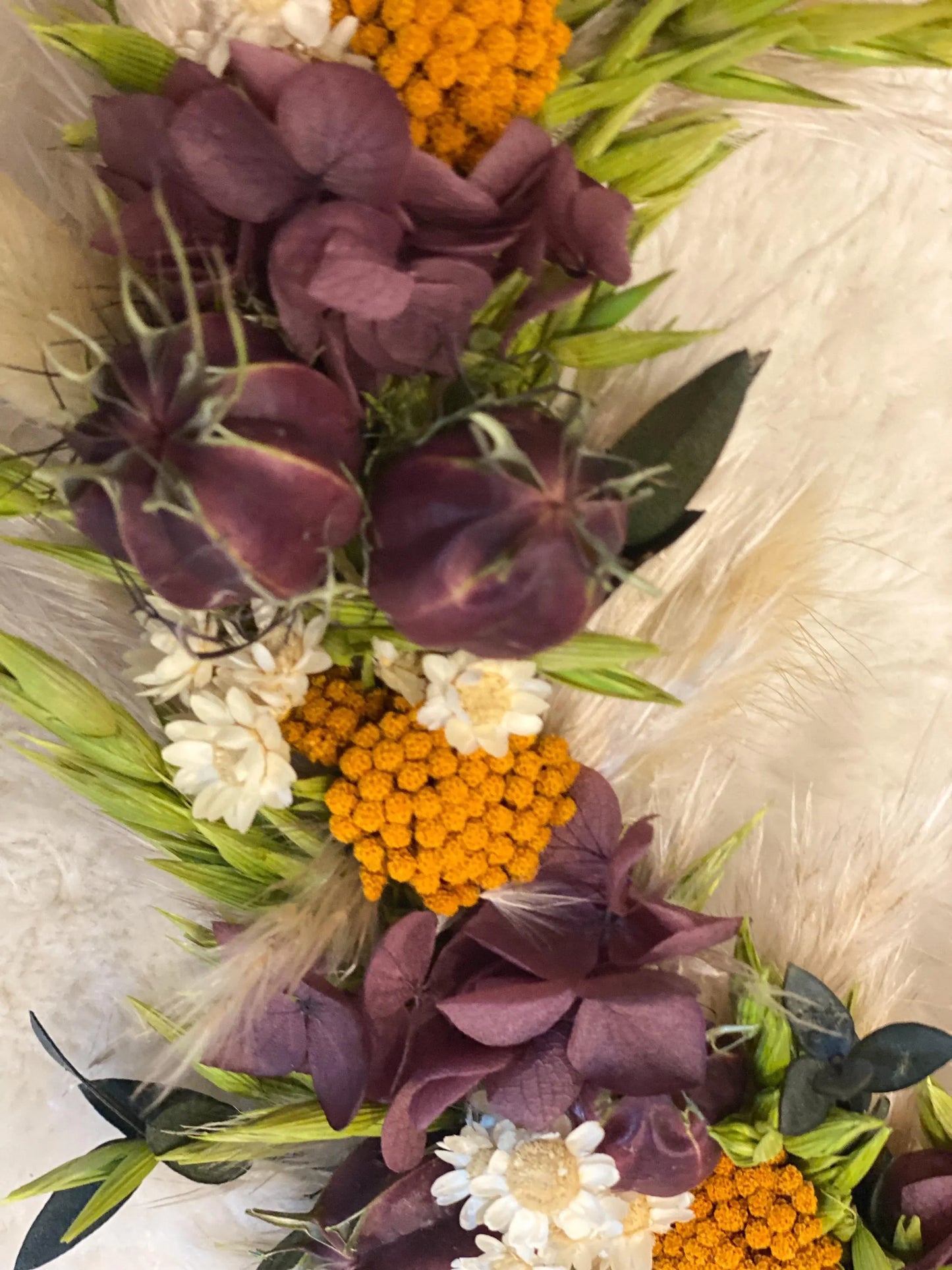 Trockenblumenkranz „Emilia“ in verschiedenen Größen, mit und ohne Acrylscheibe